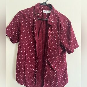Men’s short sleeve polka dot shirt